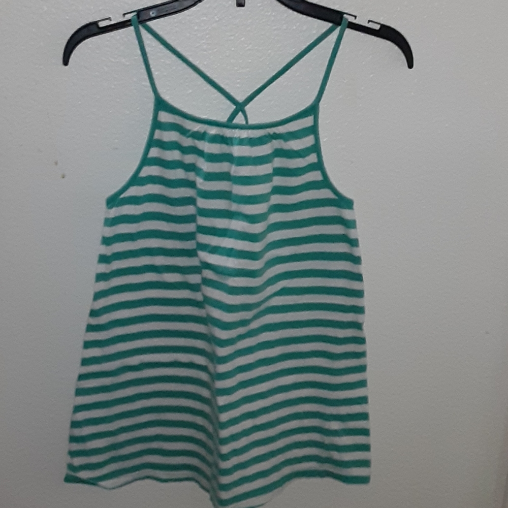 Striped spaghetti strap